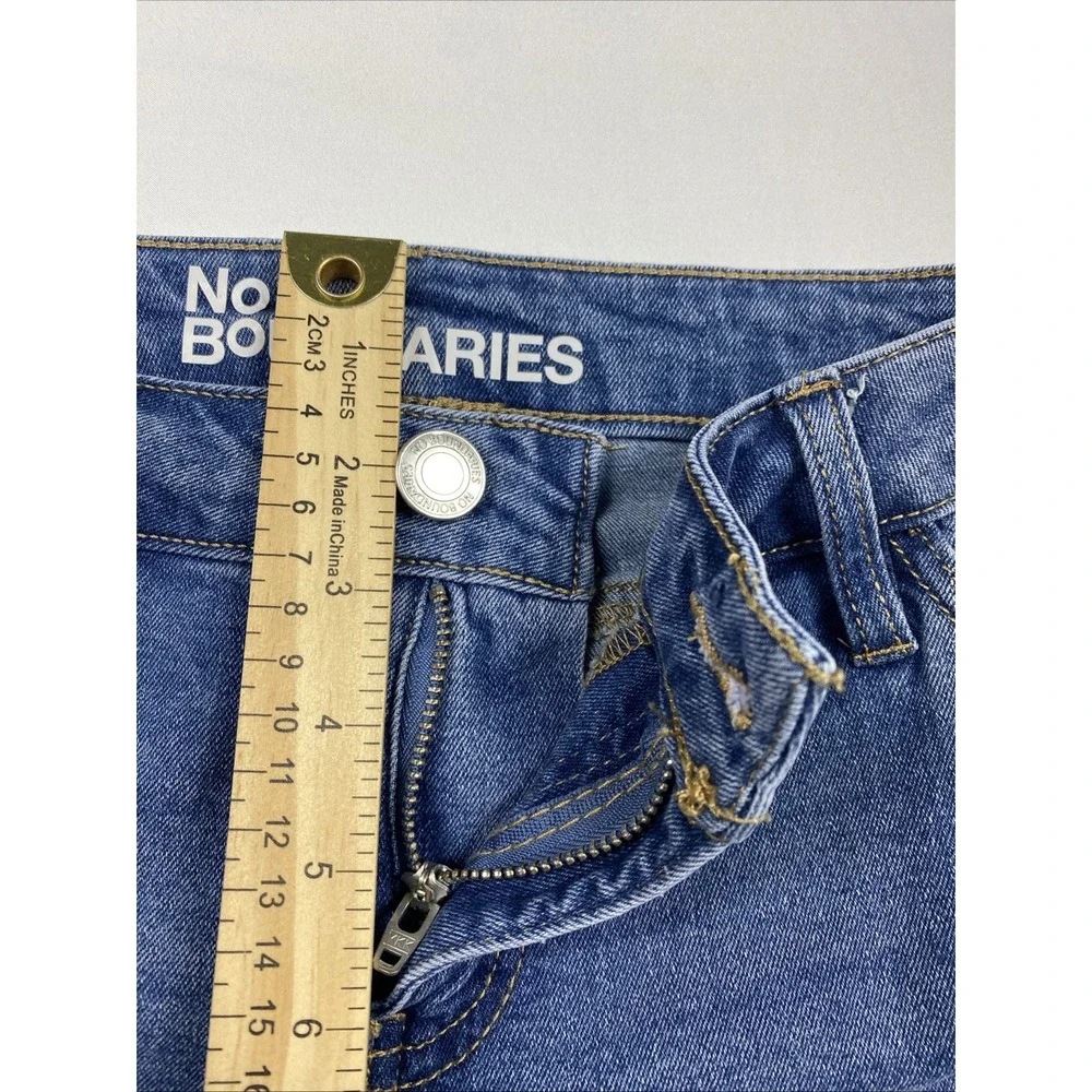 No Boundaries Jeans Size 0, Blue Wide‎ Leg Cargo - Picture 6 of 13